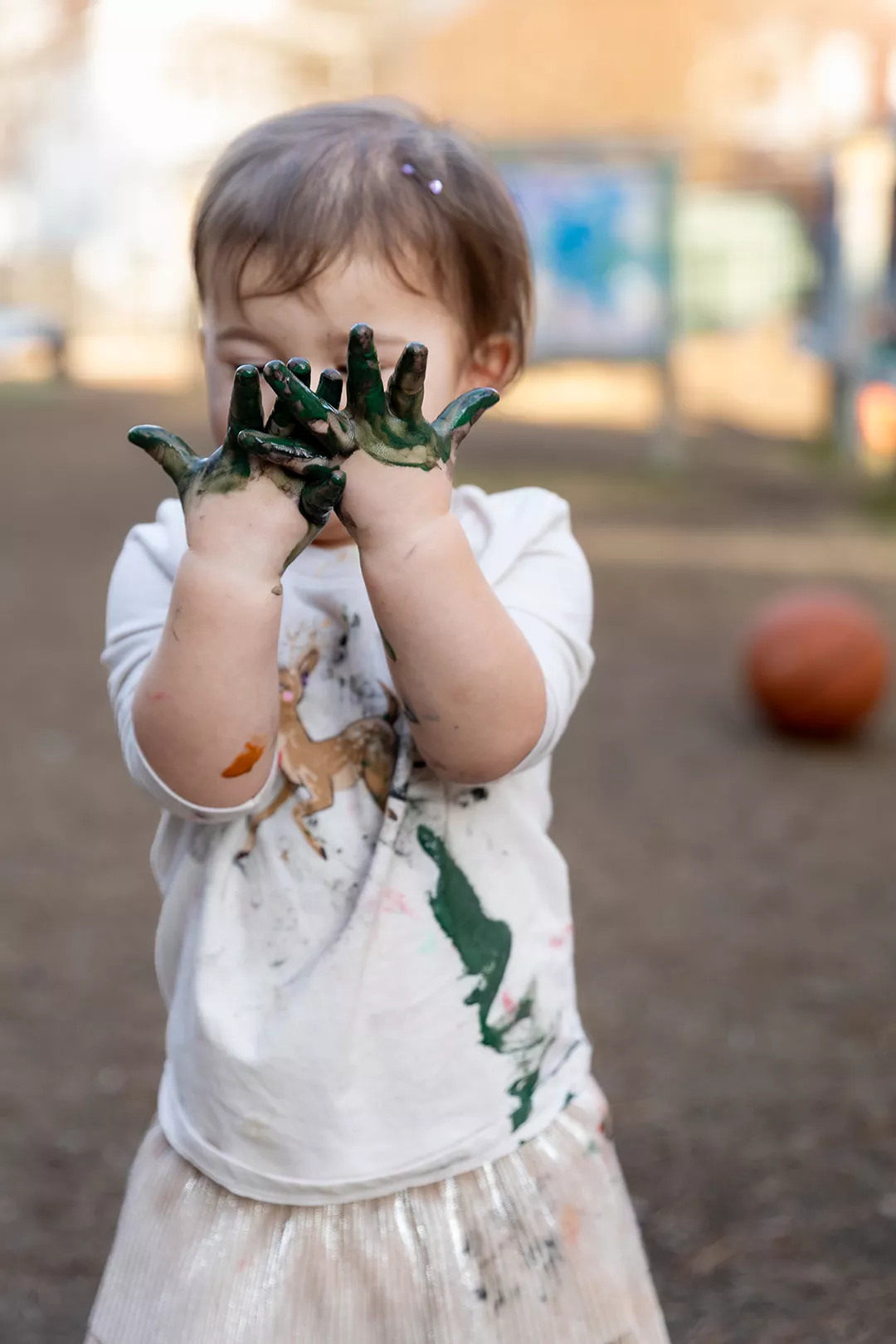 Students doing activities with their class.