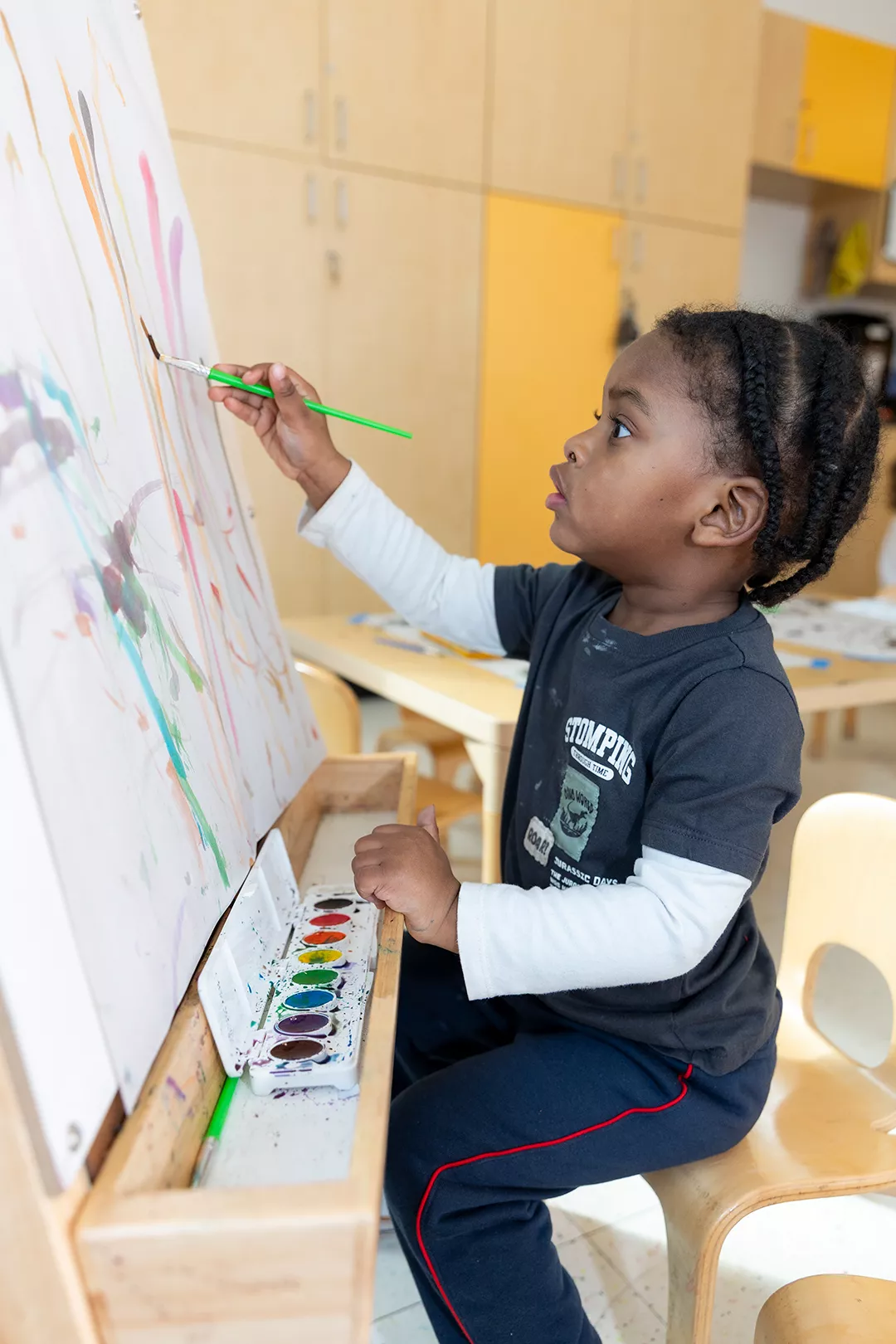 Students reading books together.